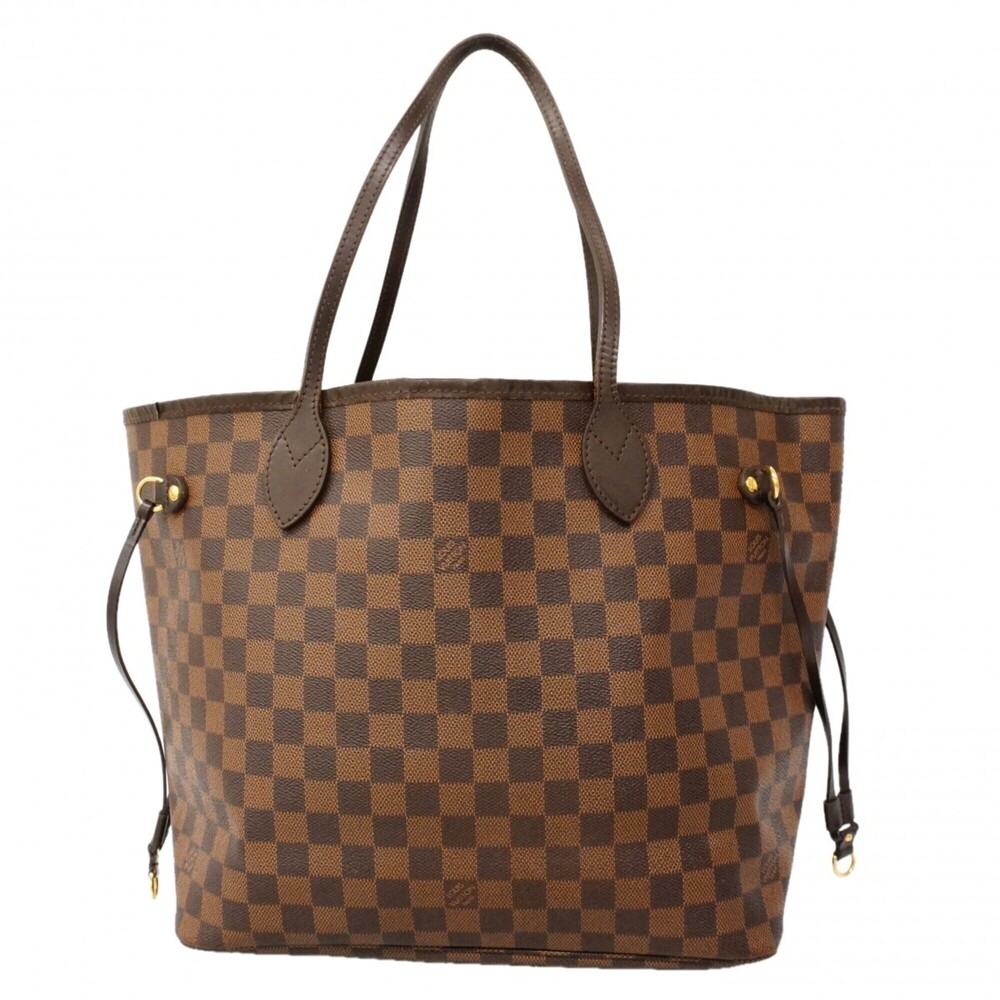 LOUIS VUITTON Brown Damier Neverfull MM Tote Bag